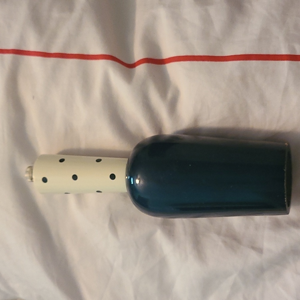 William Bounds Art. Wooden Salt Pepper Mill Grinder. Navy Blue, White Dots